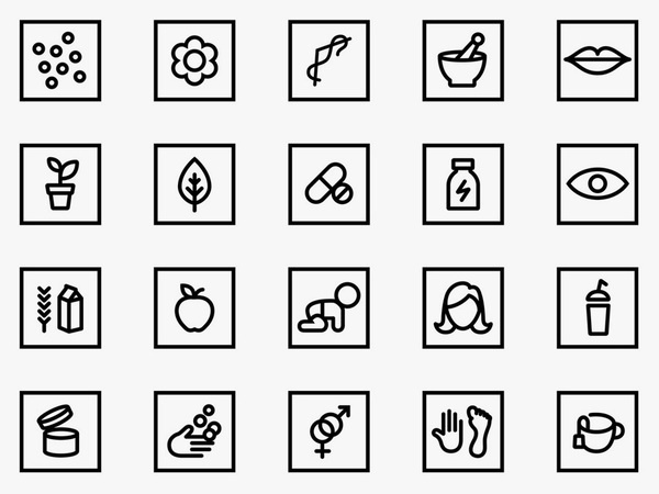 Iconography by Bond for Finnish health store PÜR #icon #picto #symbol #sign