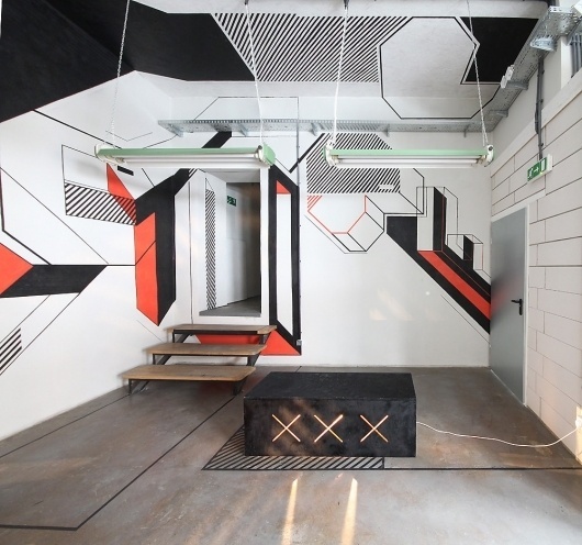 An Office Transformed With Just 3,000 Feet Of Tape On The Walls | Co.Design: business + innovation + design #tape #architects #late #wall #drawing