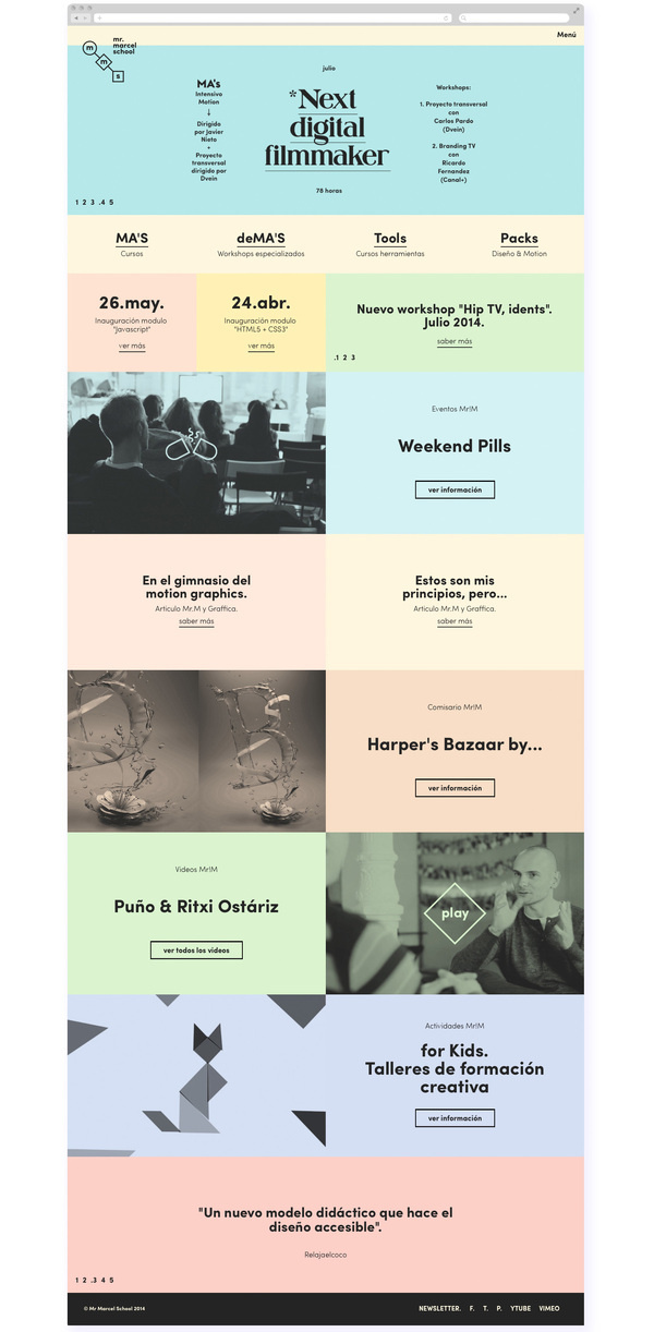 Web Mr Marcel School — Tata&Friends — Design Studio #web