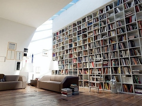 Convoy #interior #design #books #couches #bookshelf