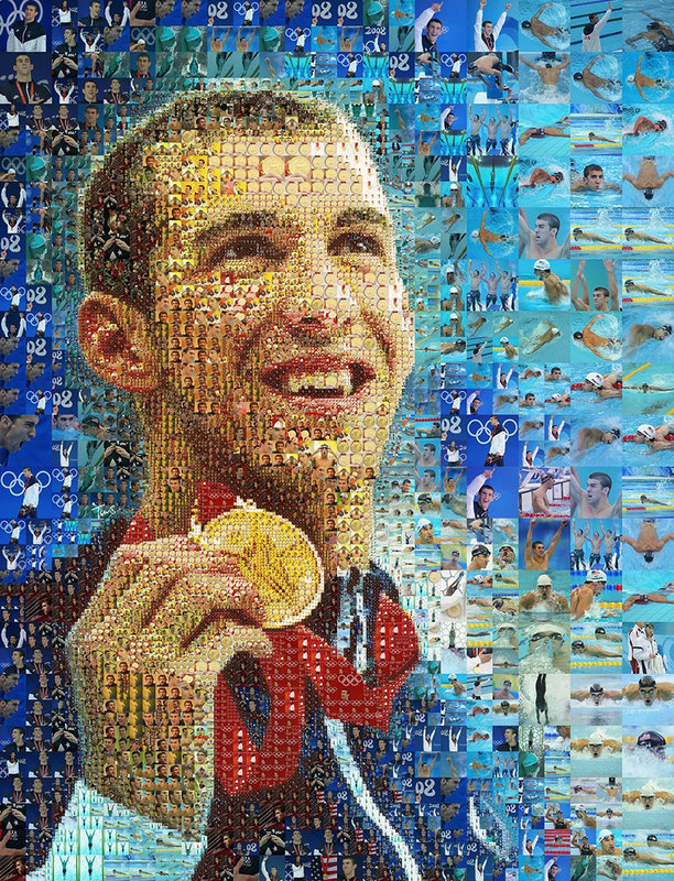 Michael Phelps portrait for The Los Angeles Times #illustration #photoshop #filter