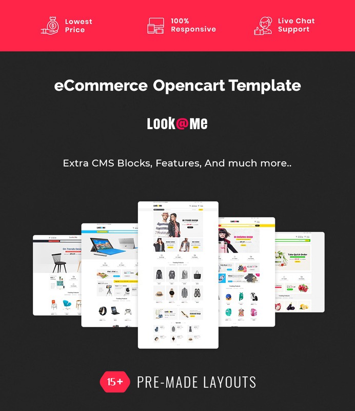 #LookMe - #Opencart #MultiPurpose #Responsive #Theme | #TemplateTrip #eCommerce #Website #Design #Template