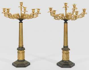 Pair of large Biedermeier candelabra
