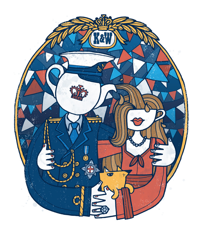 Royal wedding. Illustration by Allan Deas www.allandeas.com