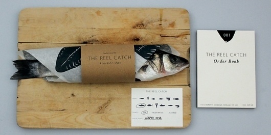 Student Spotlight: The ReelÂ Catch - TheDieline.com - Package Design Blog #white #rustic #reel #fish #black #system #natural #identity #catch #and