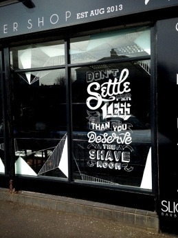 Slick's Barbershop typography by Craig Black