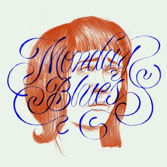 Monday Blues #blues #lettering #illustration #script #monday #mondayblues #drawing #typography
