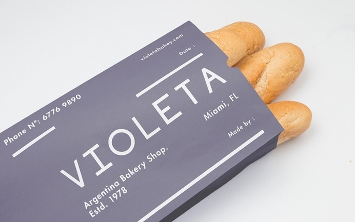 Branding: VIOLETA Argentinian Bakery - JOQUZ #bakery #branding #packaging #design #graphic #foil