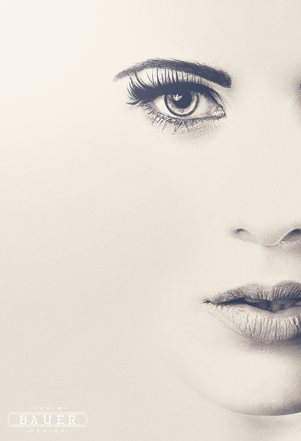 Open Shooting The Second Photography #white #woman #photo #eyes #lips #black #manipulation #and #face