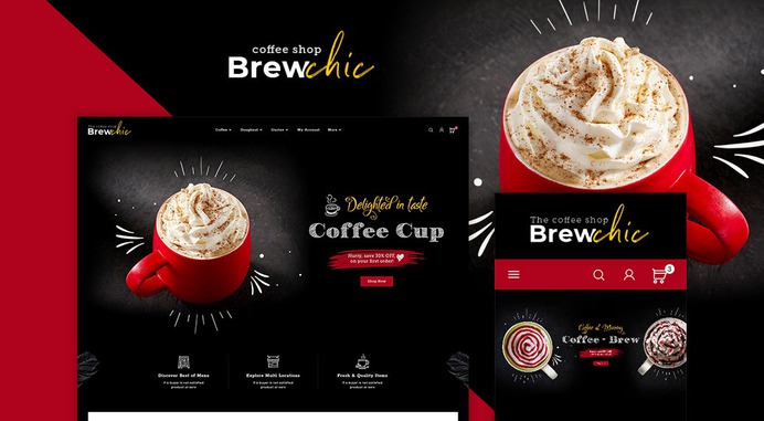 #BrewChic - #Coffee #Cafe Shop - #Prestashop #Responsive #Theme #eCommerce #Website #Design #Template