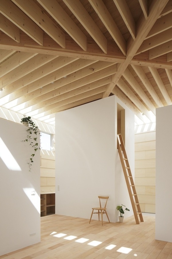wood ceiling beams #japanese #minimal