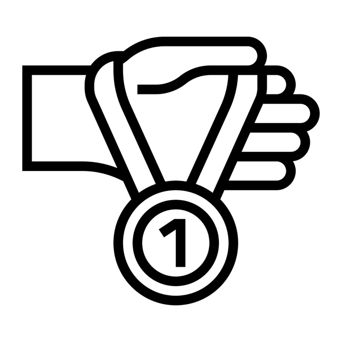 See more icon inspiration related to medal, prize, award, champion, hand, sports and competition, hands and gestures, medallion and winner on Flaticon.