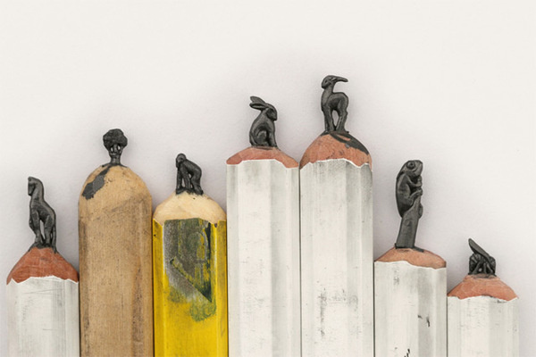 An Alphabet of Animals Carved from Crayons and Other Miniature Pencil Works by Diem Chau #crayons #sculpture #art