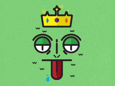 lizard king #icon #illustration #vector #king