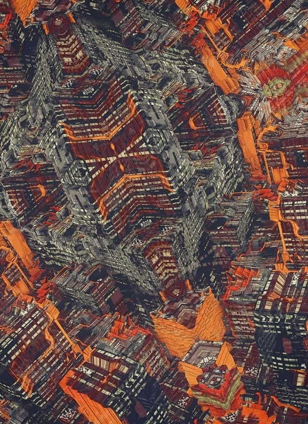 CITY PATTERN on the Behance Network #illustration #orange