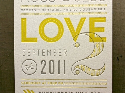 Beast Pieces #card #yellow #letterpress #typography