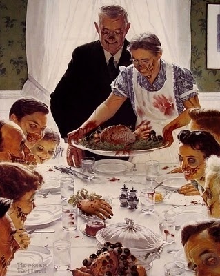 the great humongous: Dinner Party of the Week #dinner #illustration #zombies #party