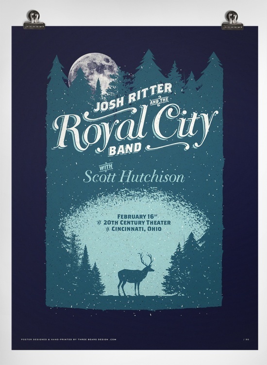 Josh Ritter and the Royal City Band #music #silkscreen #poster #typography