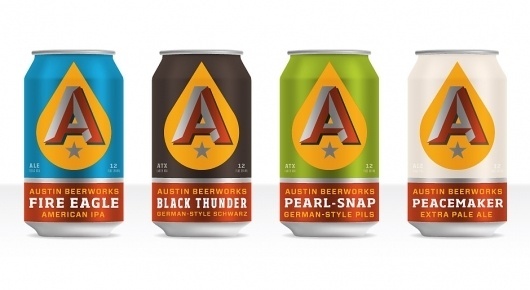 Brand Identity | Austin Beerworks | Helms Workshop #packaging #beer #cans #branding