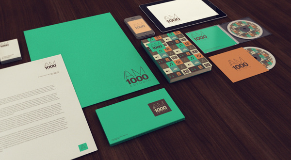 AM 1000 on the Behance Network #retro #bold #green