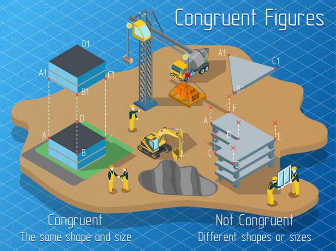 Congruent Figures - Isometric infographics on Behance