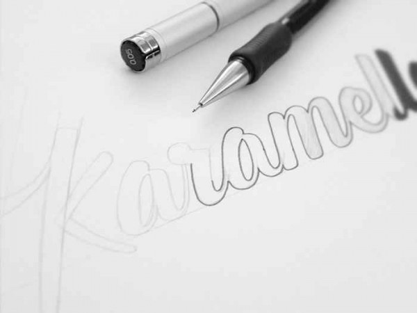 KARMEL / LOVE FUTU.PL NAJLEPSZY PORTAL O DESIGNIE #lettering #karamel #sweets #hand #typography