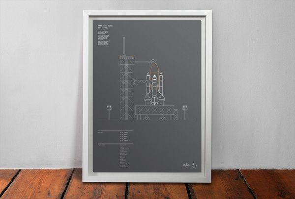 30 years of the Space Shuttle #shuttle #nasa #print #screenprint #space #illustration