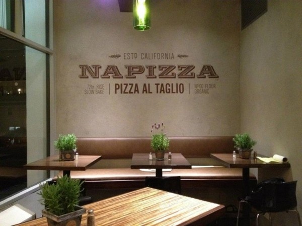 Napizza Interior Wall #logo #restaurant #branding #typography