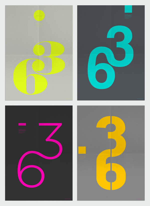 Colour combinations #63 #typography #orange #turquoise #birthday #poster #numbers #colour #grey