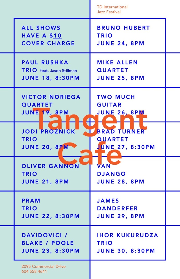 Tangent Cafe jazz poster