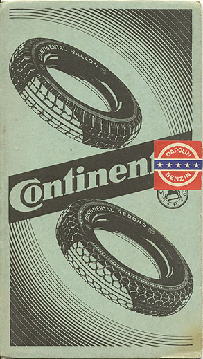 "ADAC Strassenkarte von Deutschland: Annaberg-Prag 40," circa 1932.Â Back cover #wheels