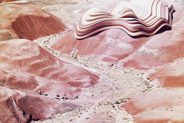 Ben Sandler #geometry #red #contrast #hills #desert