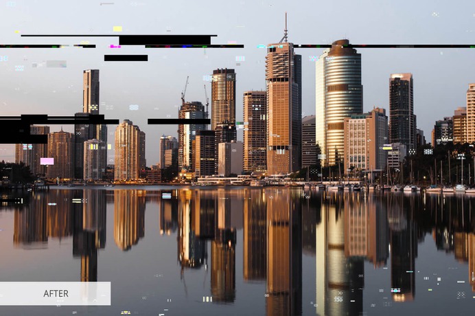 Glitch Effect Video Overlays