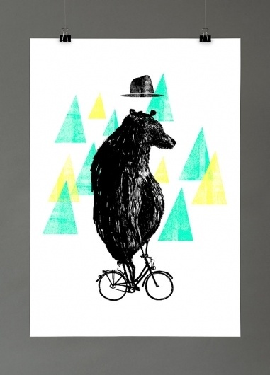 Maria Fischer · Portfolio · Illustration #fischer #illustration #maria #bike #bear