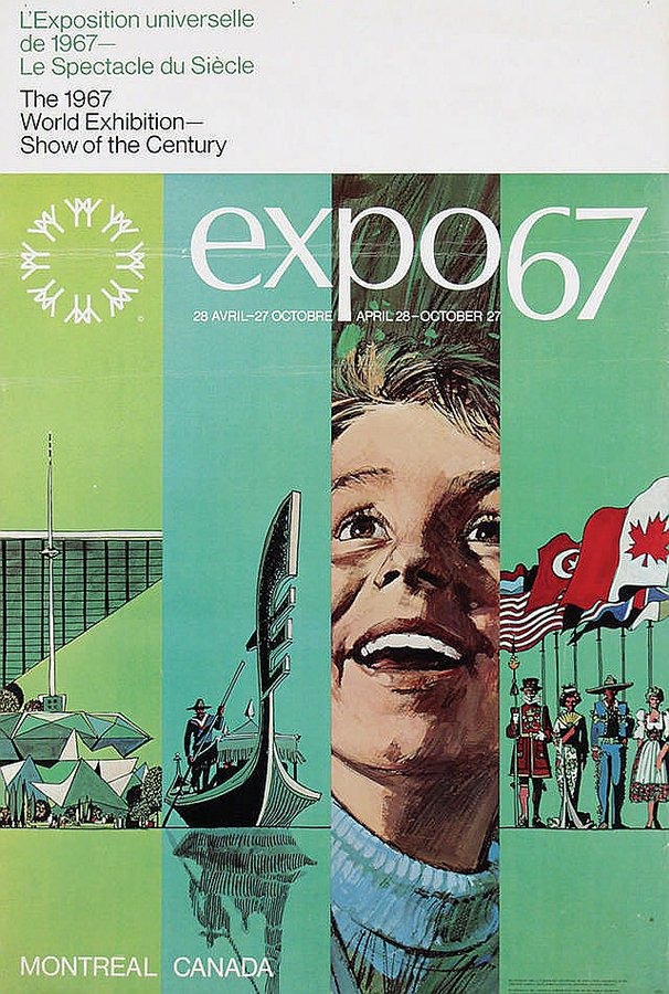 A series of posters designed by William Wright for the Montréal World's Fair Expo 67.