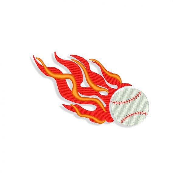 Baseball ball embroidery design