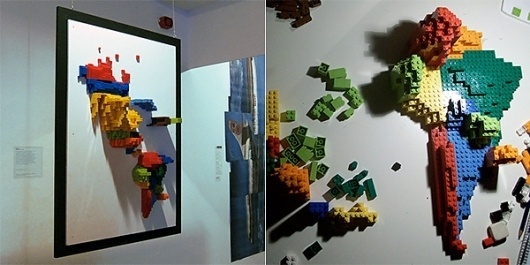 3D Infographic Maps Built with Lego - information aesthetics #information #lego #infographic #map #aesthetics