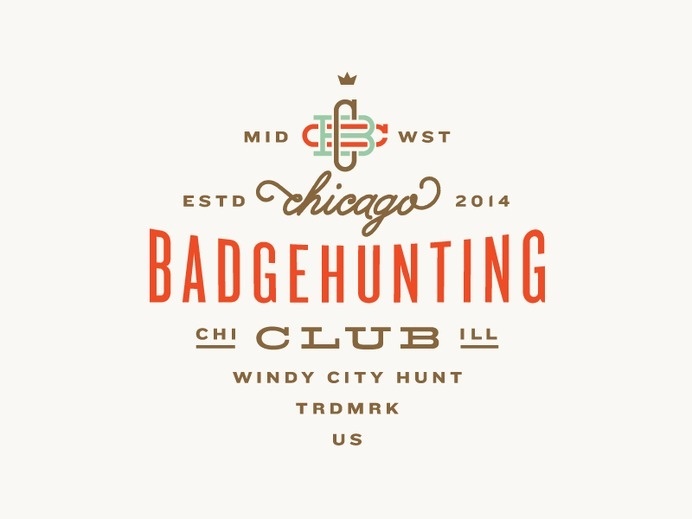 Chicago Badgehunting Club #typography #badge #chicago #club