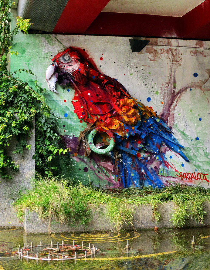 Street Art Made From Trash Objects #art #street