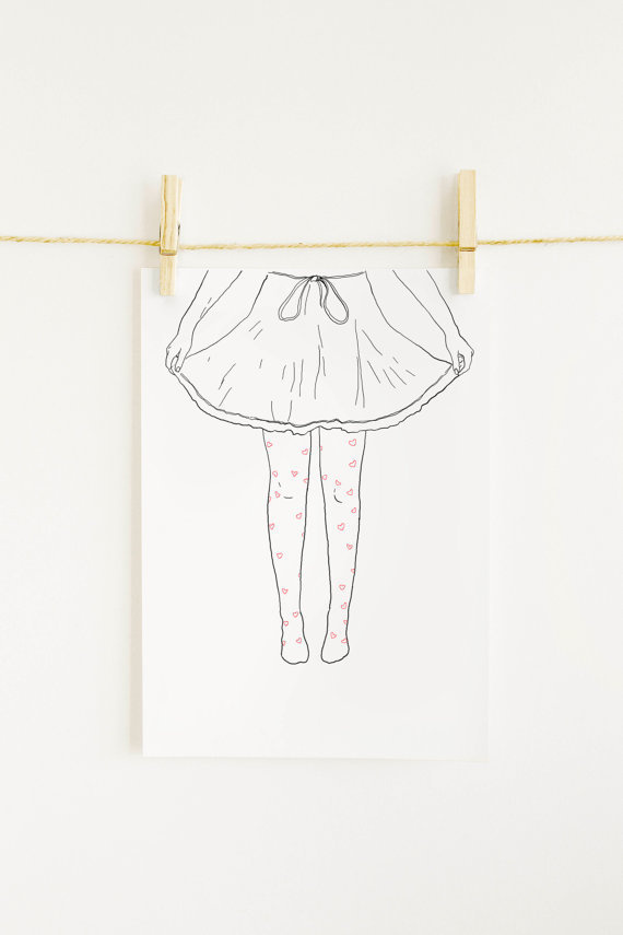 20%OFF Drawing_Hearts_inkjet print #illustration #etsy