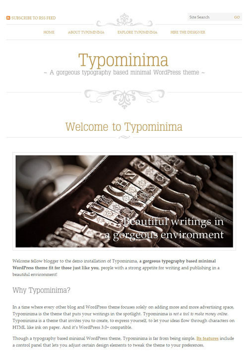 20 Free Stylist Typographic Wordpress Themes #wordpress #theme #typography