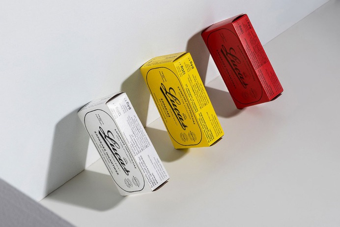 Lucas Sardines Packaging Redesign - Mindsparkle Mag When KAMILARIS S.A. approached Loonatiks Design Crew to redesign the Lucas packaging, they mentioned that their main goal was to reintroduce the sardines to the older customers but also introduces them to younger ones. #logo #packaging #identity #branding #design #color #photography #graphic #design #gallery #blog #project #mindsparkle #mag #beautiful #portfolio #designer