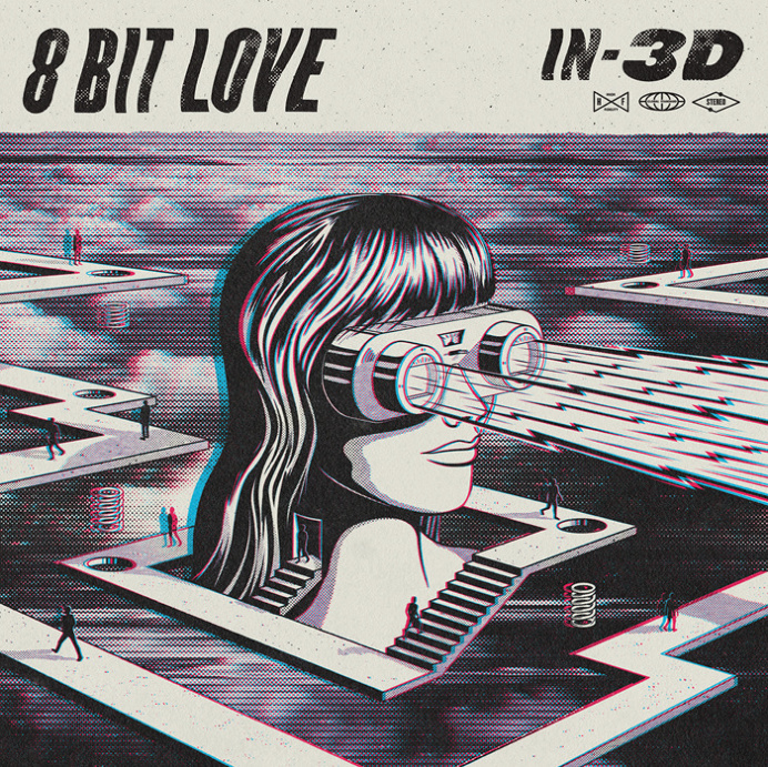 8 BIT LOVE - IN 3D Artwork, logo and launch collateral for 8 Bit Love's 2nd EP entitled IN-3D. True to it's namesake the artwork was create