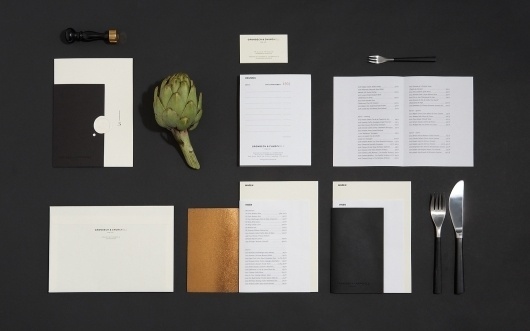 Grønbech og Churchill | Re-public / Bench.li #white #and #black #restaurant #system #stationery #letterhead