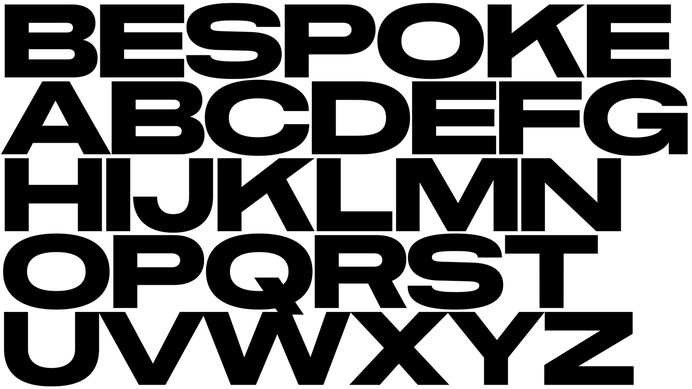 Bespoke brand typeface extended sans serif