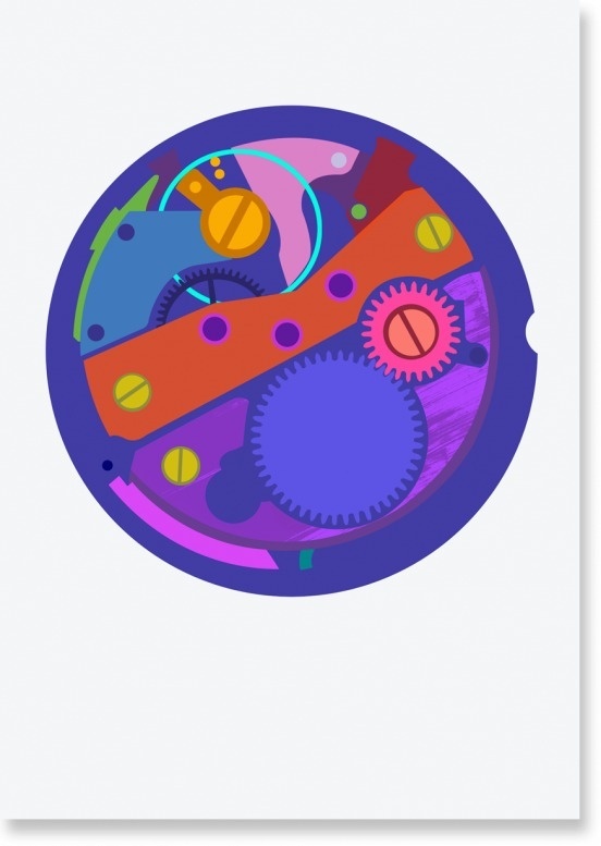 Dot by Toby Neilan #mechanic #color #illustration #pill #poster #clock