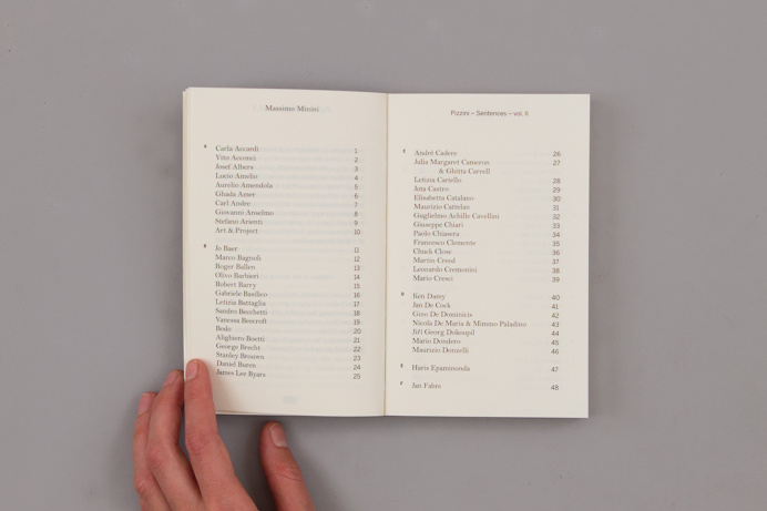 Massimo Minini: Pizzini/Senteces Vol. II, Mousse Publishing, 2013