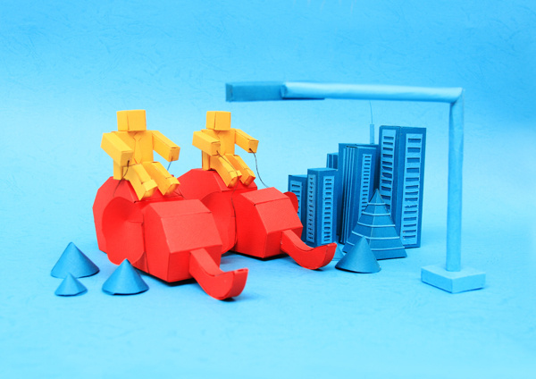 SAVE THE ELEPHANT #papercraft #work #illustration #new