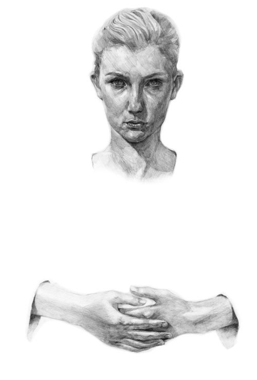 Artist Illustrator Maximillian Quy #white #woman #hands #black #illustration #portrait #art #and #drawing #sketch