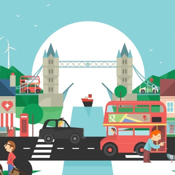 Google UK Business Header Cookie #london #illustration #minimal #geometric